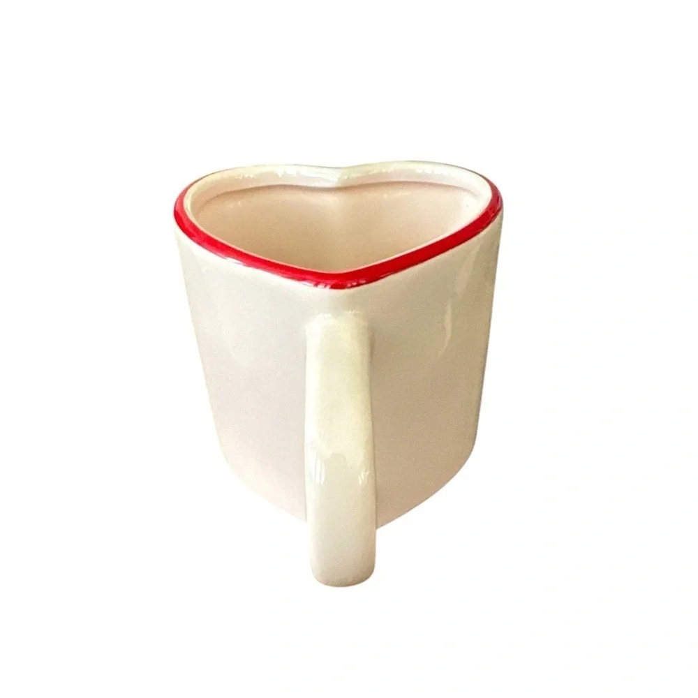 Target Threshold Heart Shaped Figural Novelty Blush Pink Red Coffee Tea Mug Cup